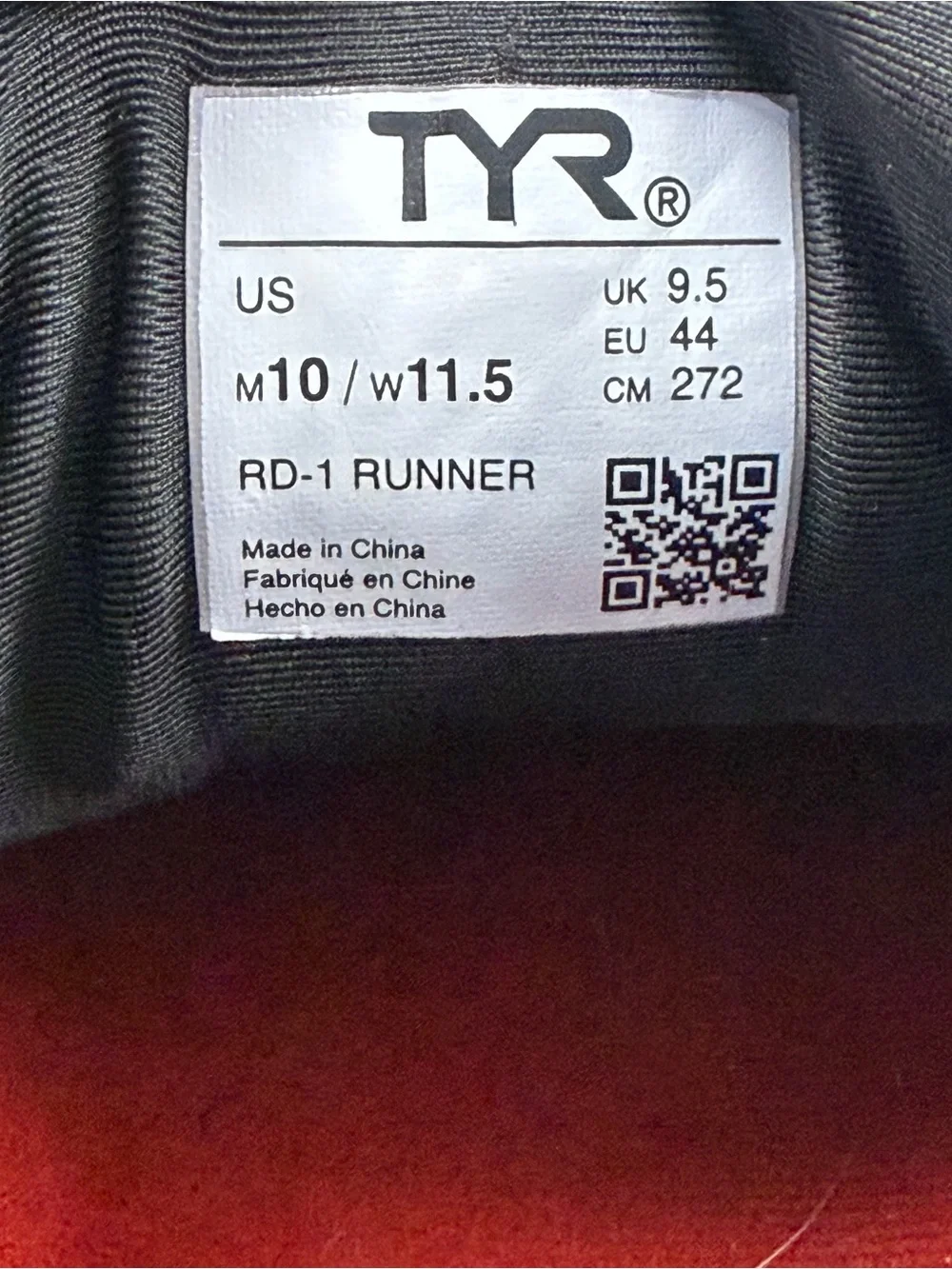 TYR RD-1X Black Athletic Sneakers